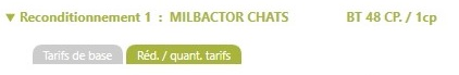 3. Réd. /quant. tarifs : se gèrent par 
reconditionnement et par Tarifs