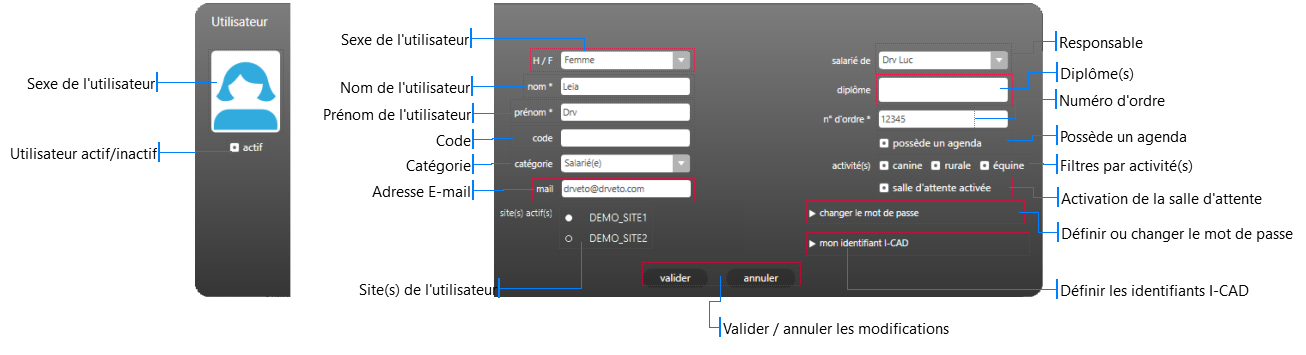 Création / modification d'utilisateurs