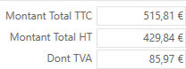 10. Total commande